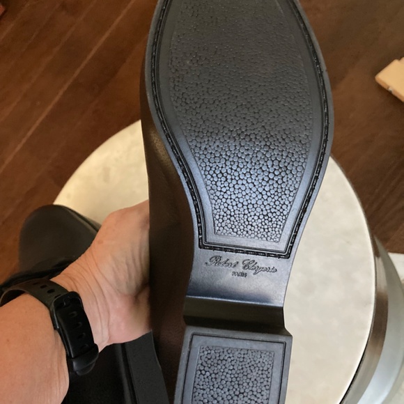 Robert Clergerie Wedged Platform Lace Ups, Black Leather, Like New - Picture 6 of 7